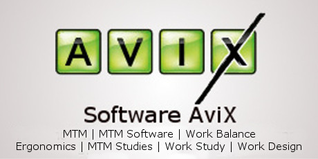 MTM Time and Motion Logotipo de AviX software para estudios de Tiempos y Movimientos MTM