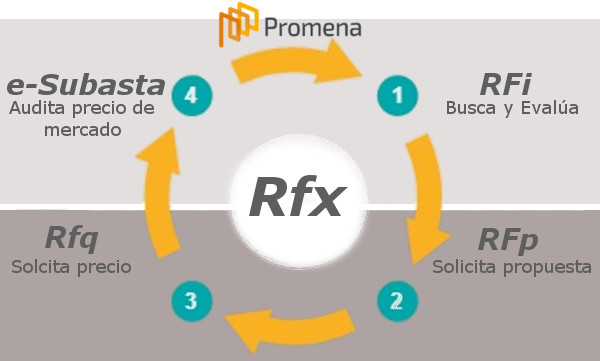 Promena e-Sourcing flow picture
